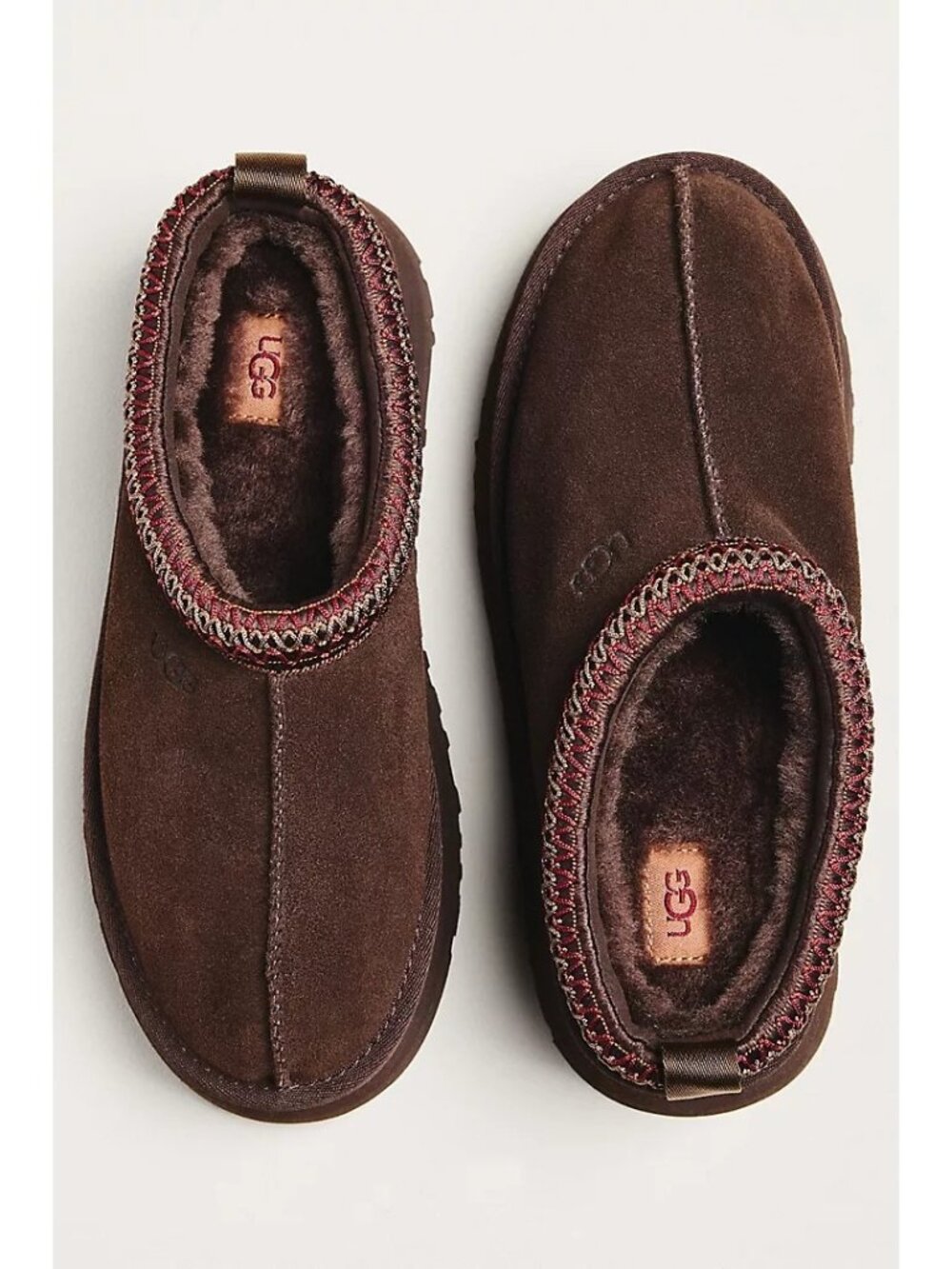 NEW UGG Tazz II Platform Slipper Shoe Cocoa Shearling Contemporary Cozy Women 6